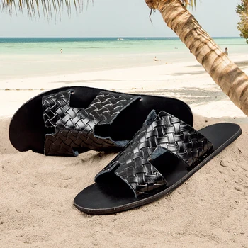 

New Trend Men Summer Shoes Slip-on Sandals Outdoor Mens Pu Men Sports Sneakers Luxury Brand Mens Walking Sandals Big Size 38-46