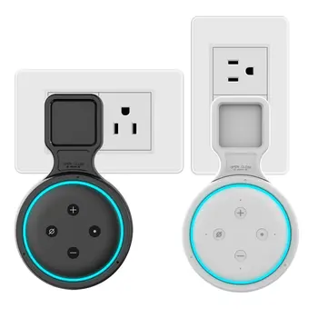 

For Echo Dot 3rd Outlet Wall Mount Wall Bracket for Smart Speakers Wall-mounted Stand Wall Space Saving Support for Speakers