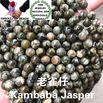 

OMHXZJ Wholesale ZB93 4 6 8 10mm DIY Bracelet Necklace Jewelry Making Accessories Natural Stone Fine Kambaba Jasper Round Beads