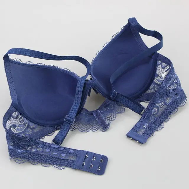 2022 New Lace Drill Bras Set Women Plus Size Push Up Underwear 34