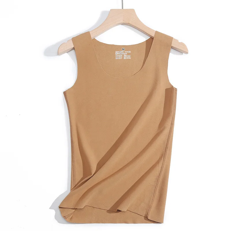 Korean Women Tank Tops Women Cotton Top Plus Size Woman Sleeveless Basic Tanks Tops Woman Stretch Camis Plus Velvet Back Vest