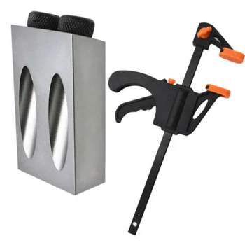 

8Pcs 15° Pro Pocket Hole Jig Kit Easy Tool System Woodworking Screw Drill Heavy