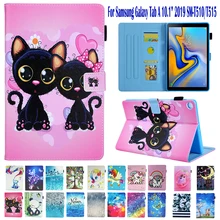 Чехол для samsung Galaxy Tab A, 10,1 дюймов, SM-T510, SM-T515, 10,1 дюймов, чехол из искусственной кожи, Модный чехол для планшета с рисунком, T510