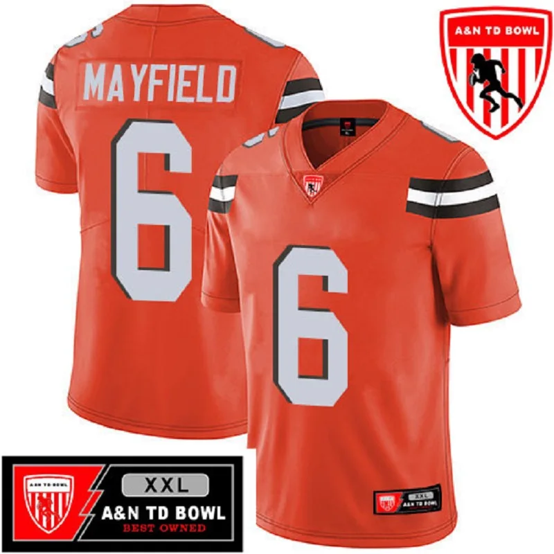 

A&N TD BOWL Customized Mens Sports American Football Jersey Baker Mayfield Fashion Fans Cheap Stitch Ohio Jerseys