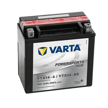 

VARTA Battery Powersports motorcycle AGM YTX14-4/YTX14-BS // 12V 12Ah 200A + IZQ
