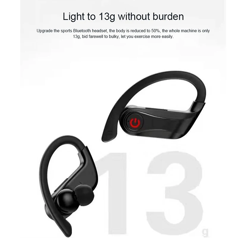 TWS Bluetooth V5.0 наушники спортивные наушники с шумоизоляцией настоящие беспроводные наушники гарнитура Wth Mic для всех смартфонов