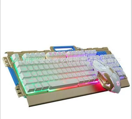 

Oimaster" aofeng K-33 Cable Backlight Keyboard And Mouse Kit CL Lol Illuminant Keyboard Metal Game Keyboard Set