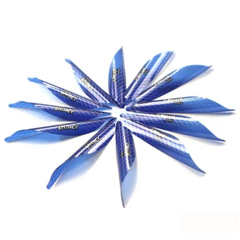 

50x ABS 1.56 Archery Spin Wings Vanes Spiral Fletches W/ Tape Arrow DIY Sports