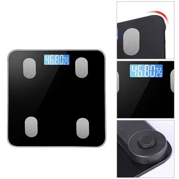 

11X11 Inch Digital Weight and Body Fats Scale, Bluetooth Bathroom Scale with High Accuracy, 400Lbs