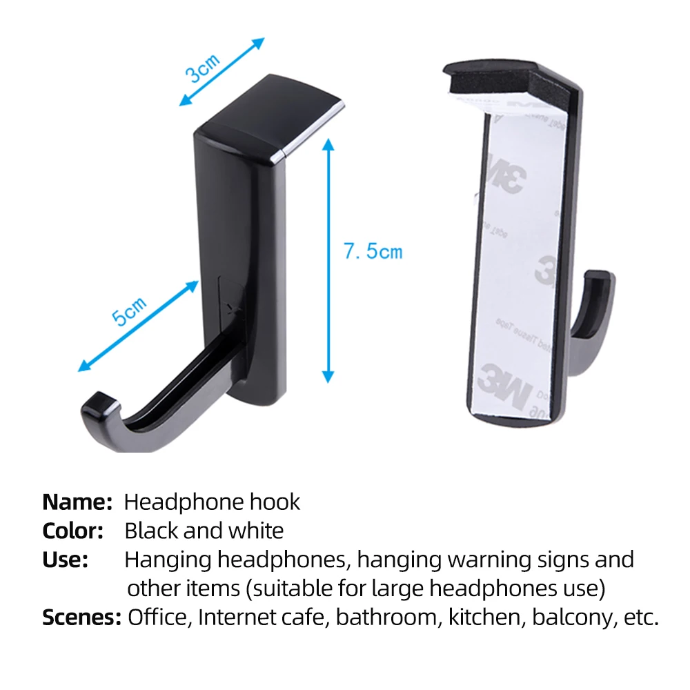 folding desktop phone stand Headphone Holder Earphone Hook Headset Hanger for Desk PC Display Monitor Gaming Earphone Stand Bracket Head Mounted Accessories flexible mobile holder