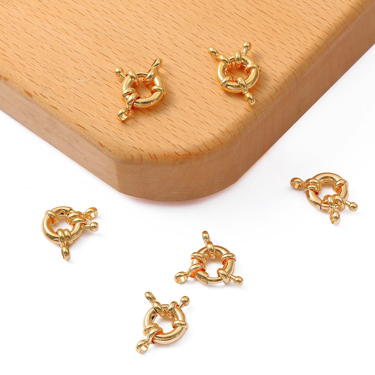 

1pcs/Lot Copper Sailor Clasps Connector Fit Charm Bracelets End Clasps DIY Jewelry Making Findings Round Clavicle Necklace Clasp