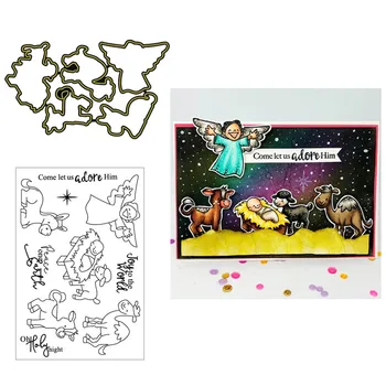 

Little angel Baby Combos Stamps and Dies set for DIY Scrapbooking Camel Paper Cards Making Craft Supplies 2019 New Die Cut