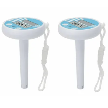 

2pcs LCD Display Wireless Swimming Pool Temperature Measurement Floating Aquarium Waterproof Digital Thermometer Bath Water Spa