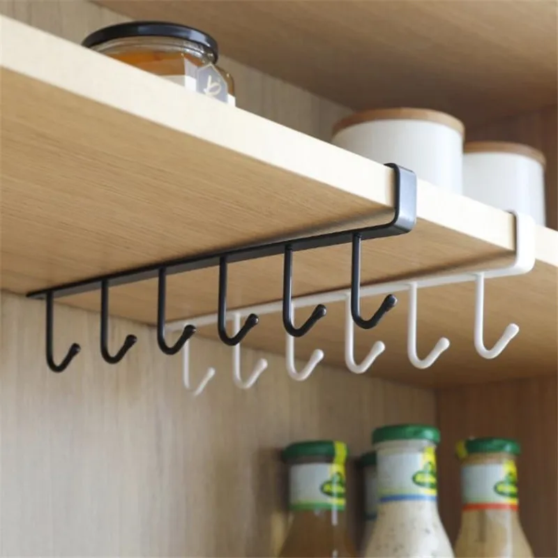 

15kg Load Capacity Kitchen Iron Multifunction Hanger Multi-Purpose Hooks Free Of Punch Storage Shelf Home Storage Organization