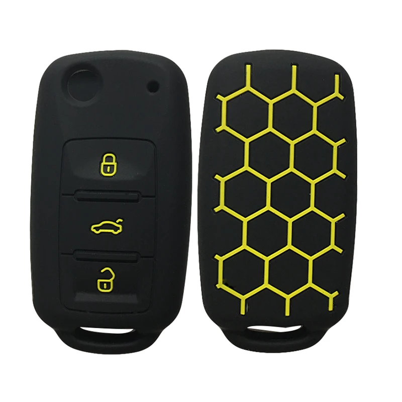 Чехол для ключей VW Caddy для Volkswagen Polo Passat Golf Jetta Tiguan Scirocco для сиденья для Skoda, защитный чехол для ключей автомобиля