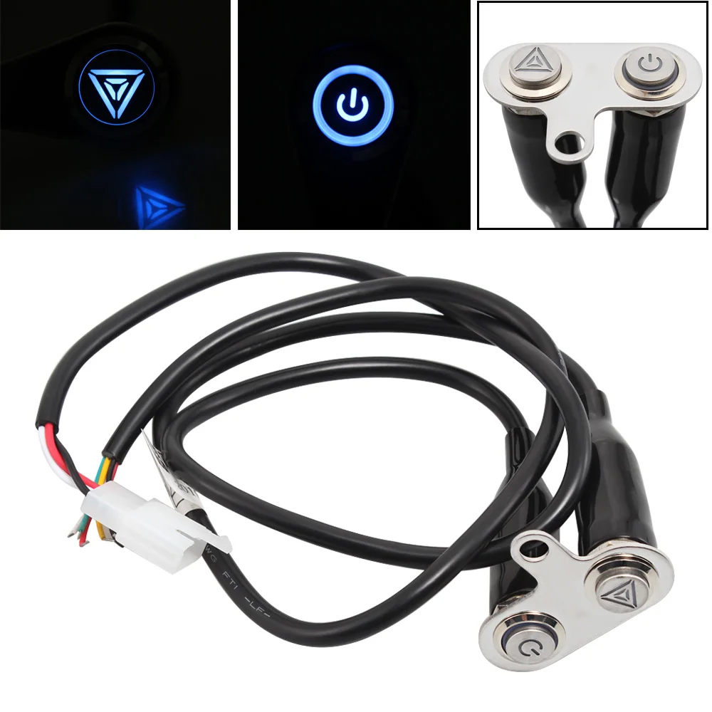 

Motorcycle Universal ON OFF Switch LED Warning Flasher Signal DC 12V Adjustable Manual Button Hand Control Kit For Harley Honda
