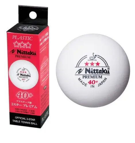 

3balls/1box Nittaku ITTF approved 3-Star PREMIUM 40+ Seamed Table Tennis Balls Premium Plastic Ball