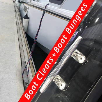 

Multi-function Boat Cleats Deck Mooring Cleats with 4 Feet Bungee Dock Line for Boat Marine Yacht Boat Parts Accessories