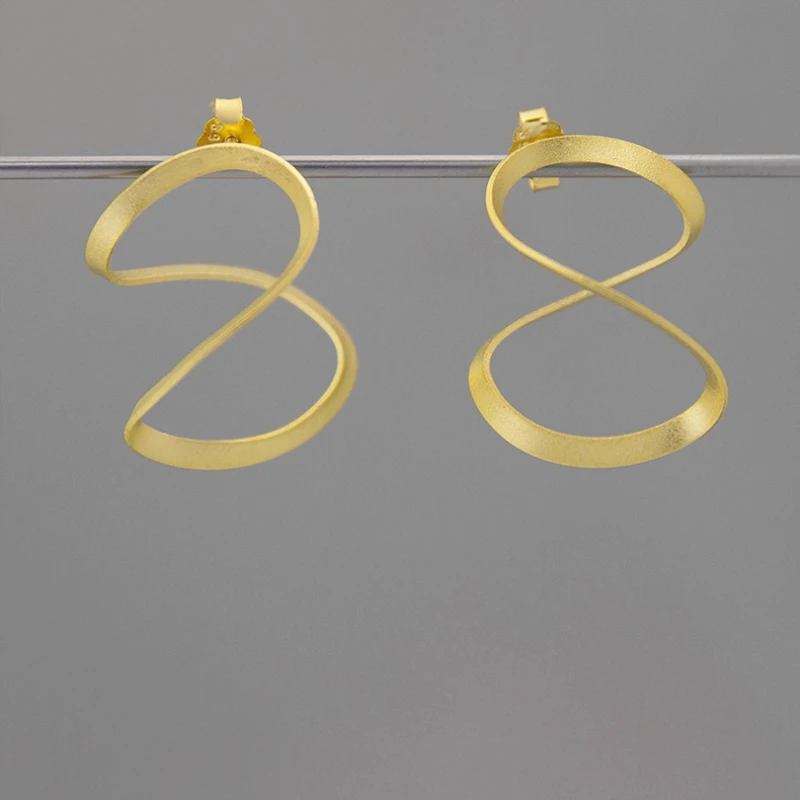 Серьги-гвоздики из 925 пробы серебра с классическим скрученным сердечным узлом для женщин, свадебные ювелирные изделия