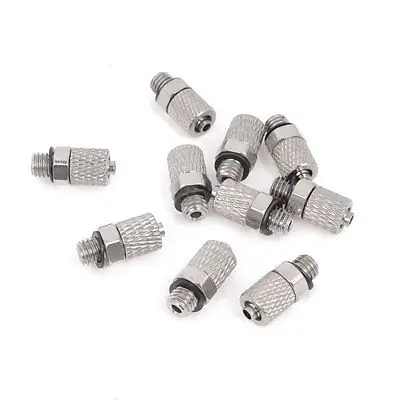 

10 Pcs M5 Male Thread Fitting Coupler Quick Joint Connector for 4mmx3mm Air Pipe