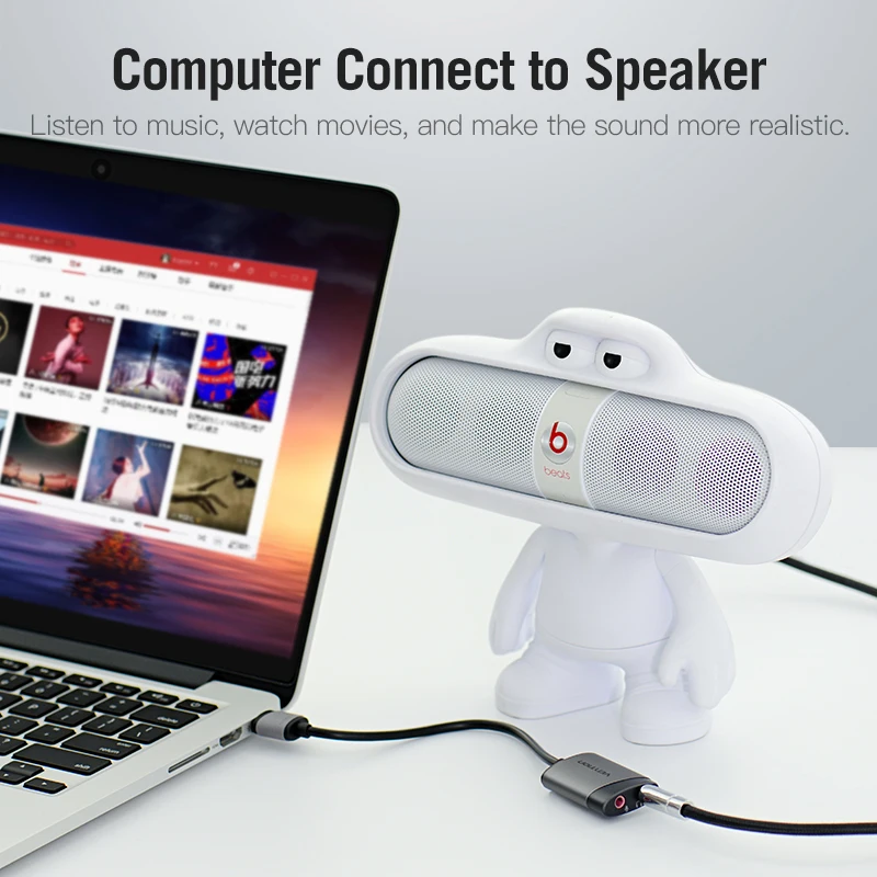 Vention USB 2.0 ܺ  ī 3.5mm USB  USB-ũ Ŀ Macbook Ʈ PC USB    ̽
