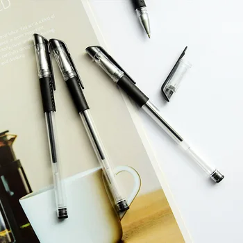 0.5mm European Standard Black Ink Gel Pen Bullet Needle Tube Carbon Office School Signature Gel Pen Pen for Student Examination 1