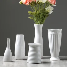 Белая керамическая ваза для цветов в скандинавском стиле, фарфоровый держатель для растений, Свадебный декор, вазы, подарок, украшение для дома, для гостиной