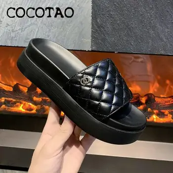 

Slippers Female Summer Wear 2020 New Fashion Wild Soft Bottom Lazy One Pedal Sandals Muffin Thick Bottom Drag