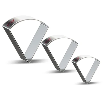 

ZADE Fan-Shaped Cookie Cutters Set for Geometric - 3 Piece - Large/Medium/Small Fondant Cookie Cutters - Stainless Steel
