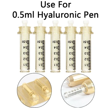 

0.5ml Disposable Sterile Ampoule Head Syringe for Hyaluron Pen Hyaluronic Acid Pen Needle Free High Pressure Skin Care Atomizer