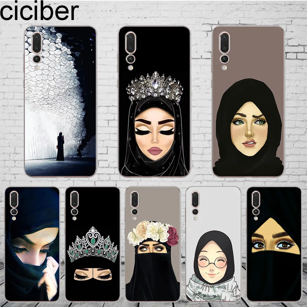 

ciciber Muslim Islamic Gril Cover For Huawei P30 P20 P10 P9 P8 Lite Pro Plus 2017 P smart 2019 Phone Case Soft TPU Shell Fundas