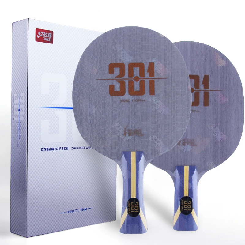 DHS 301 301X table tennis racket for 40+ ball 5 ply wood + 2 ply arylate carbon fiber off+ ping pong blade paddle fast attack