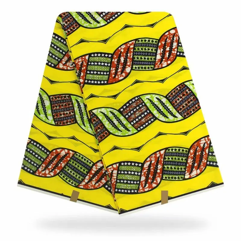 Анкара ткань воск африканская ткань хлопок Высокое качество Африканский Воск принты ткань мягкий воск Ткань 6 ярдов для платья - Цвет: as picture