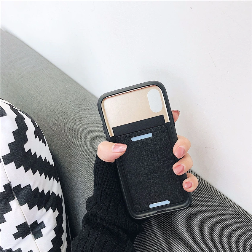 Модный зеркальный чехол для телефона для iPhone 6, 6 S, 7, 8 Plus, флип-чехол для карт, мягкий чехол для телефона, TPU чехол для samsung S9 plus, пара