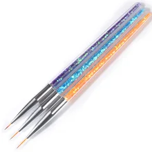 3 шт Блестки для дизайна ногтей кисти для рисования, рисования, резьбы ручка Дизайн маникюрный Гель Инструменты для украшения; 3 шт Блестки кисти для дизайна ногтей Drawi