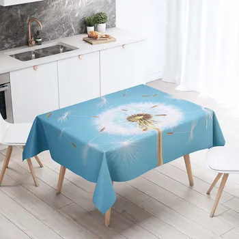 

Rectangular Tablecloths Decorative Table Cover 3D Printing Dandelion Plant Dining Table Cloth