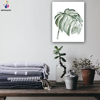 

DIY colorings pictures by numbers with colors Leaf painting picture drawing painting by numbers framed Home
