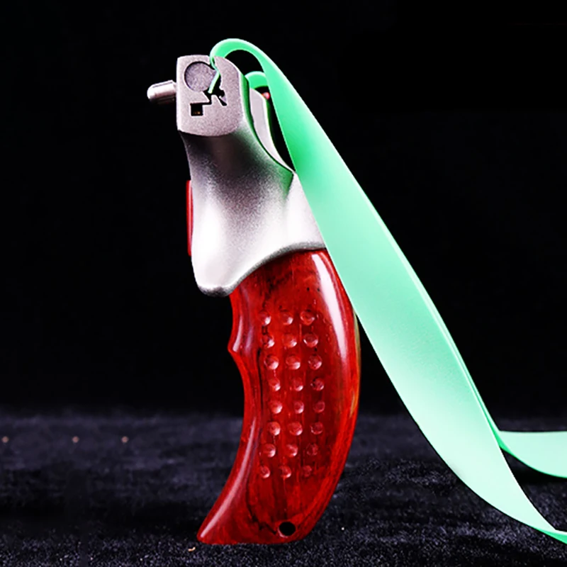 Árvore de Cames Madeira com Faixa de Borracha ao ar Tiro de Alta Caça Slingshot Catapulta Inoxidável Punho Livre Jogo Precisão Sling Shot Aço 6 inoxidável punho madeira com faixa de borracha