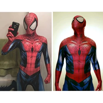 

Anime Ultimate Spiderman Costume 3D Shade Spandex Spider-man Superhero Bodysuit for Halloween Costume Cosplay Spider-man Costume