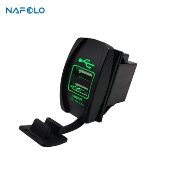 

12V 24V Car Charger For Motorcycle Truck Boat Yacht Marine 3.1A Dual USB Car Socket Power Adapter Outlet Power
