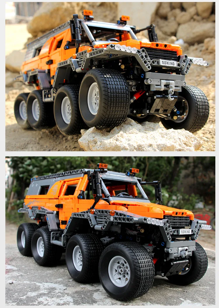 DHL13088 2578 шт. Avtoros Shaman 8x8 Siberia Technic серия внедорожников с дистанционным управлением модель автомобиля строительный блок кирпичи 23011