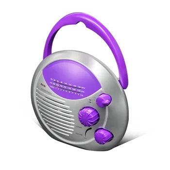 

AM FM Handheld Gift Home Built In Speaker IPX4 Waterproof Bathroom Portable Outdoor Shower Radio Travel Adjustable Volume