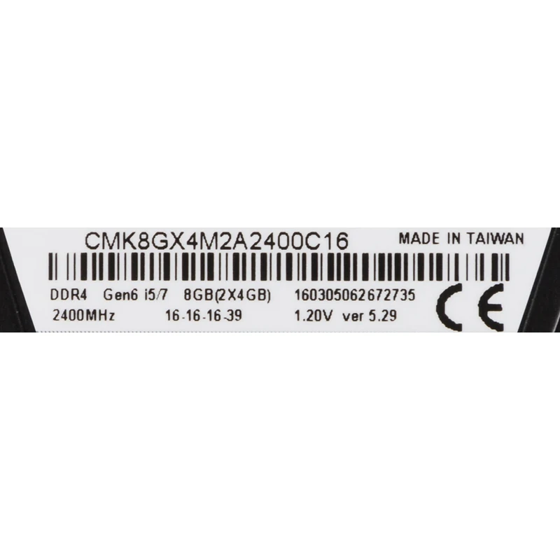 Память DDR4 2x4Gb 2400MHz Corsair CMK8GX4M2A2400C16 RTL PC4-19200 CL16 DIMM 288-pin 1.2В