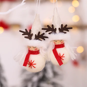 

Christmas Cute Angel Doll Toy Hanging Pendant Ornament DIY Xmas Tree Decor For Non-woven Fabric, Artificial Wool