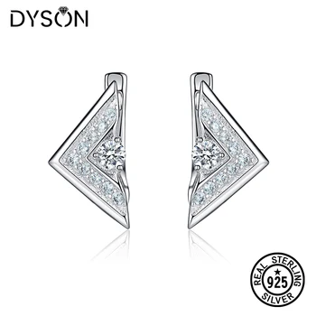 

Dyson 925 Sterling Silver Earring Women Geometric Triangle Clear Zirconia Simple Design Clip Earring New Fahion Party Jewelry