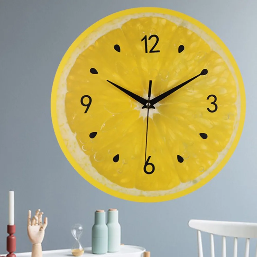 lemon Настенные часы 3D кошка часы настенные часы DIY акриловые зеркальные наклейки украшение дома гостиная кварцевые иглы - Цвет: lemon