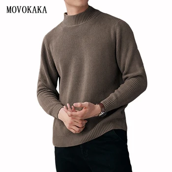 

New Cotton Turtleneck Sweater Men Long Sleeve Pullover Men Casual Pull Men Knit Sweater Male Winter Pullovers Casual Sweater Man