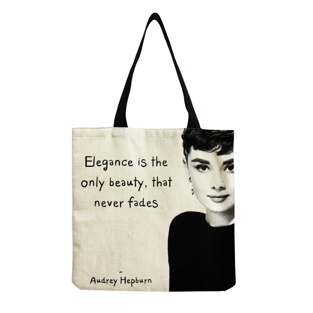  Audrey Hepburn Tote Bag, Women's, Eco Bag, Audrey