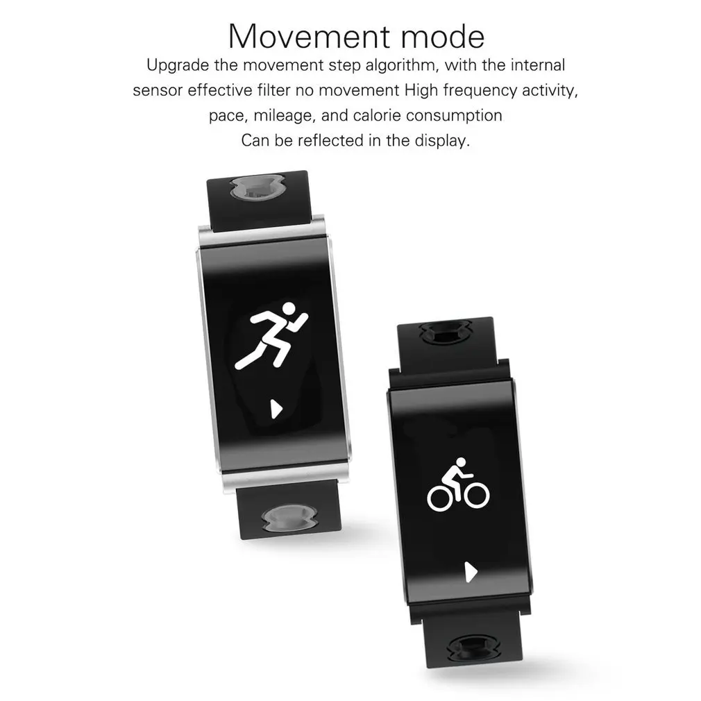 Ultra-thin Bluetooth Smart Wristband Fashion Waterproof Fitness Watch intelligent Wristband Lightweight with Heart Rate Monitor