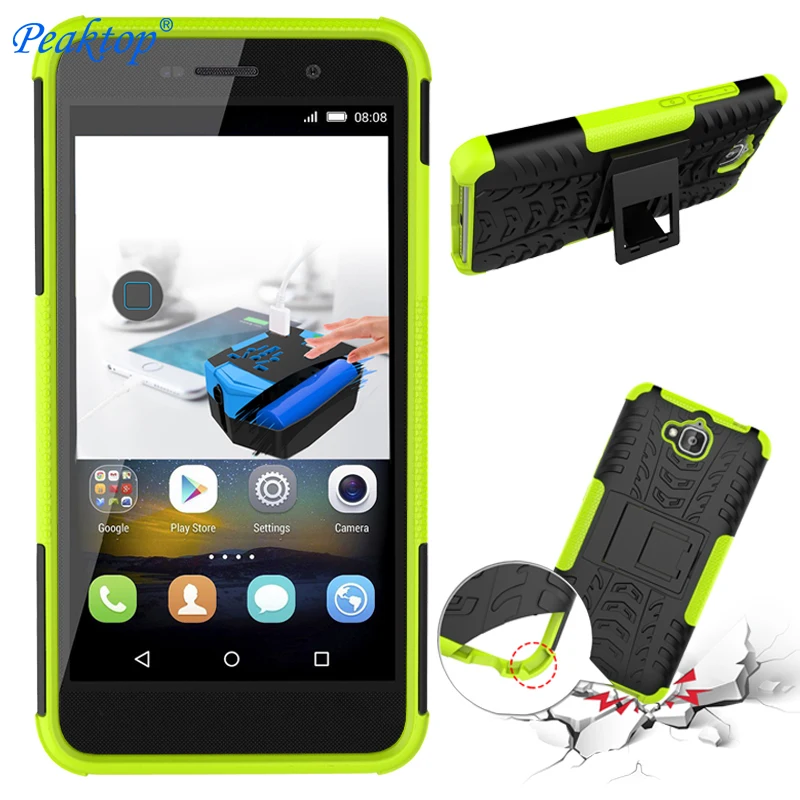 For Huawei Honor 4C Pro TIT L01 U02 Y6 Y 6 Y6Pro TIT-U02 TIT-L01 Case Armor Hybrid Silicone Hard Plastic Stand Phone Cover | Мобильные